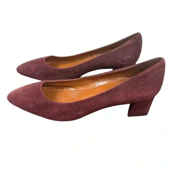 Aquatalia Block Suede pump Pasha Deep Wine Red Pasha US 13 EUC - Picture 1 of 11
